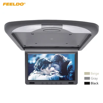 

FEELDO DC12V 10.1 Inch Car Roof Mounted TFT LCD Monitor 2-Way Video Input Flip Down Multimedia Video Ceiling Roof mount Display