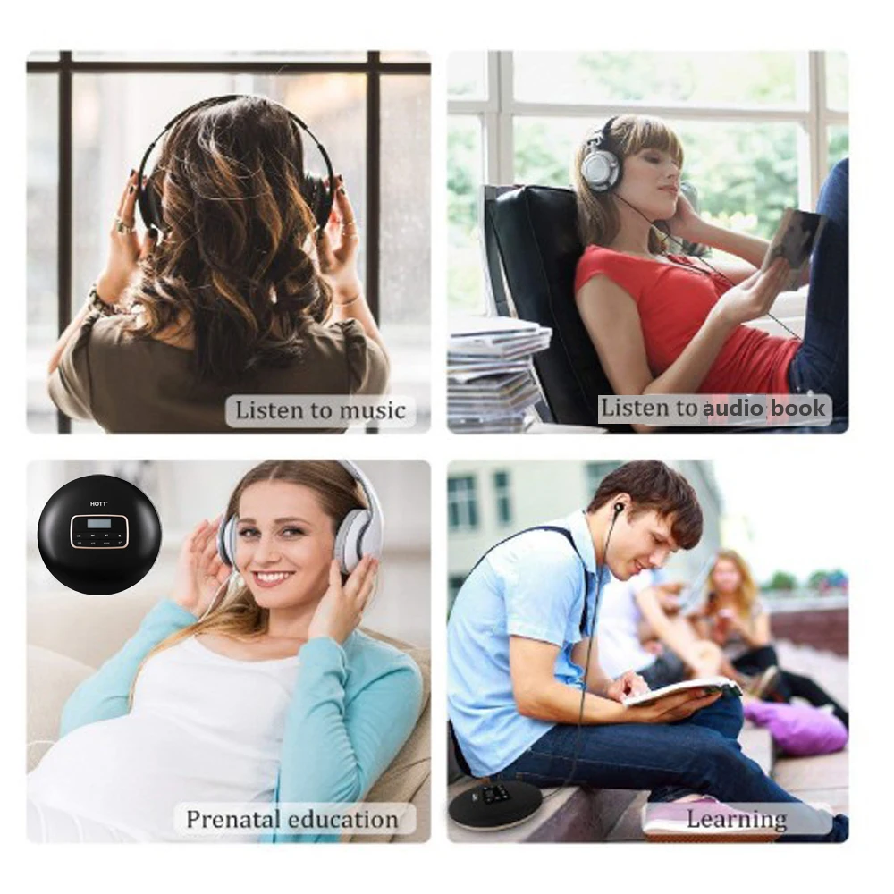 HOTT511 портативный CD плеер персональный КОМПАКТНЫЙ ДИСК cd звуковые эффектов