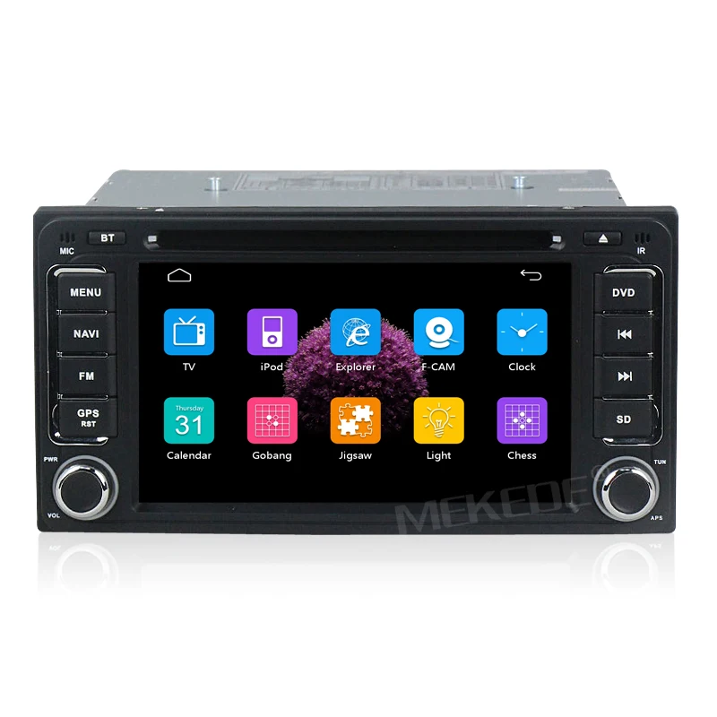 Excellent 2din Car Radio DVD gps navigation Player for Toyota Hilux VIOS Camry Corolla Prado RAV4 Prado car Audio Stereo with RDS BT SWC 12