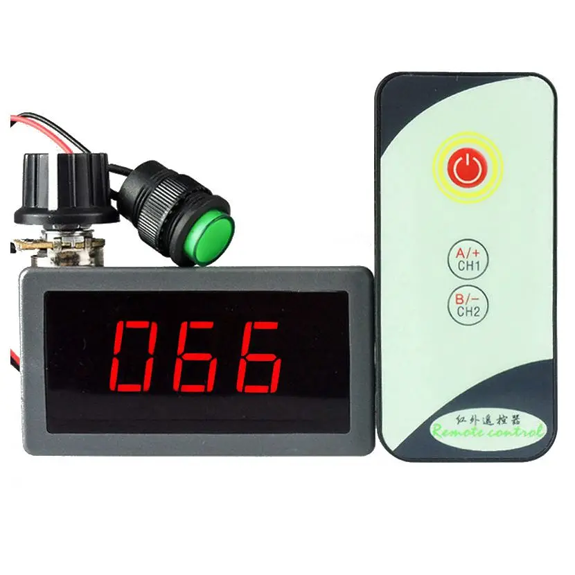 

Useful New 6V 12V 24V PWM DC Motor Speed Regulator LED Display IR Remote Controller 5A