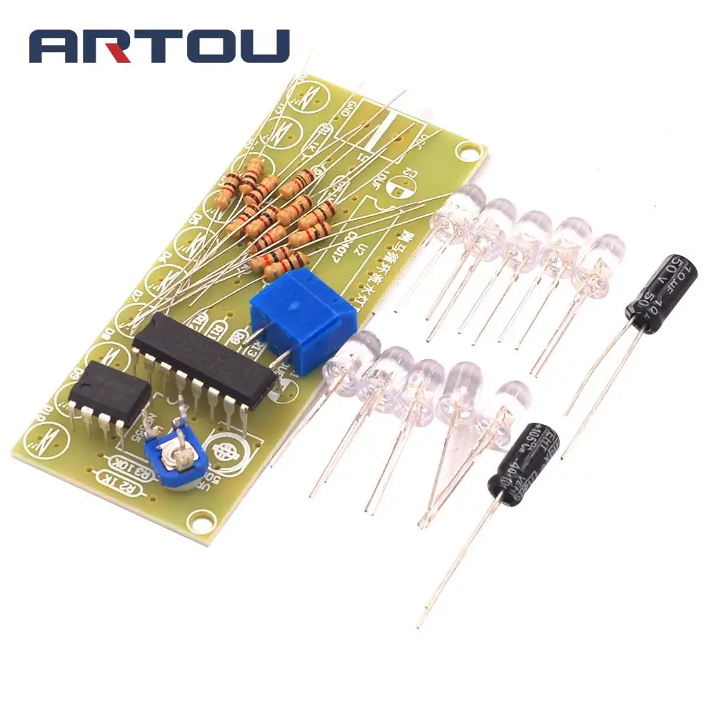 NE555 Led سباق الخيل تعميم المياه مصباح Pcb لوحة دوائر كهربائية الإلكترونية إنتاج Diy وحدة كيت أجزاء