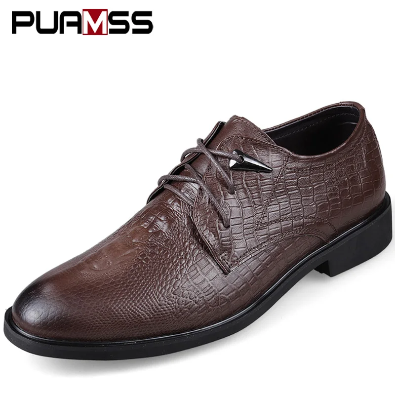 

Men Dress Shoes 2018 New Men Casual Shoes Fashion Derby Shoes Comfortable Male Sneakers Men Flats Business Leather Formal Shoes