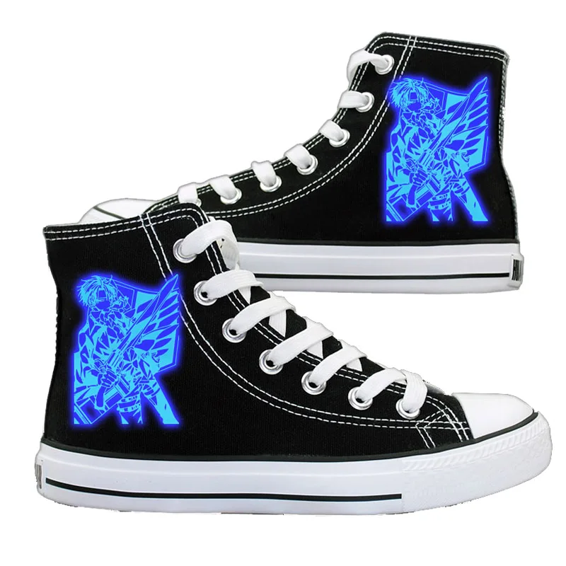 Cosworld Attack On Titan Cosplay Shoes High Platform Canvas Shingeki No Kyojin Shoes Board Luminous Shoes (6)