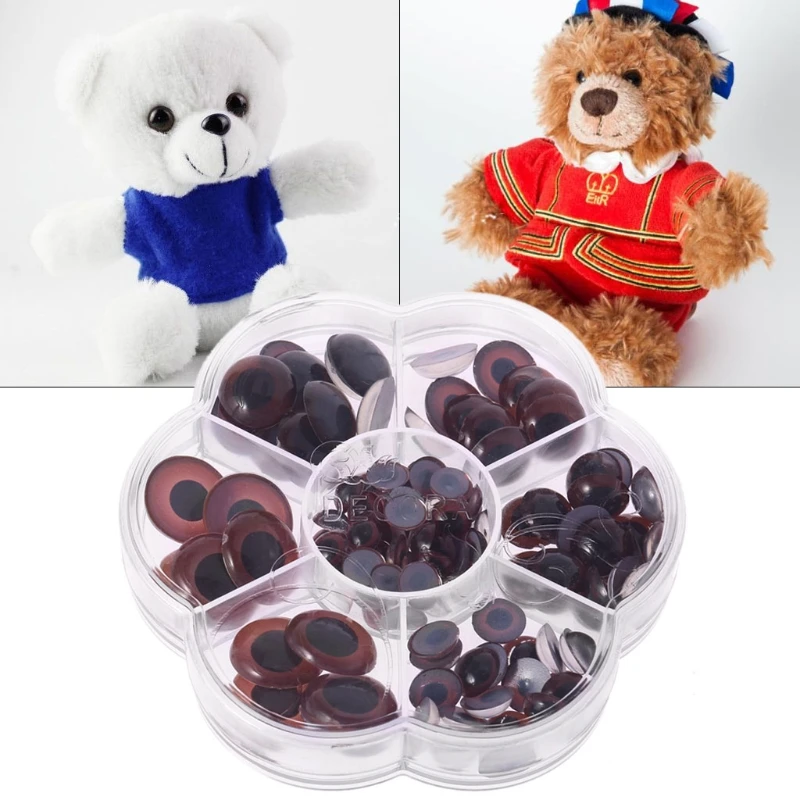 

New 120Pcs/Box 6 Sizes DIY Round Self-adhesive Wiggly Googly Eyes For Doll Toys