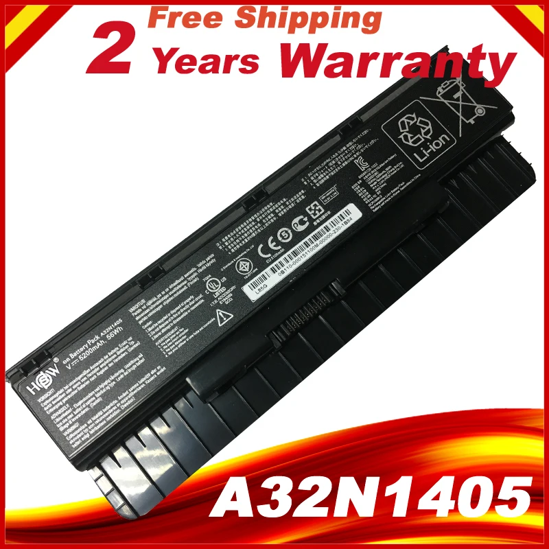 

HSW laptop battery A32N1405 56WH For Asus G551 G551J G551JK G551JM G771 G771J G771JK N551J N551JW N551JM N551Z