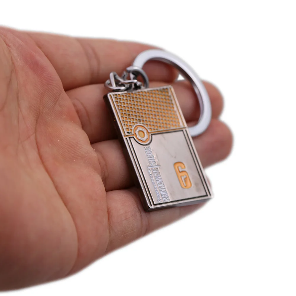 Arcoíris Six Siege 6 llavero leyenda tarjeta colgante llavero bolsa encanto Chaveiro llavero llaveros juego joyería