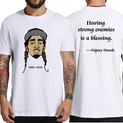 Nipsey Hussle футболка хип-хоп исполнитель 100% хлопок сувенирная футболка Мягкие Летние футболки ЕС размеры
