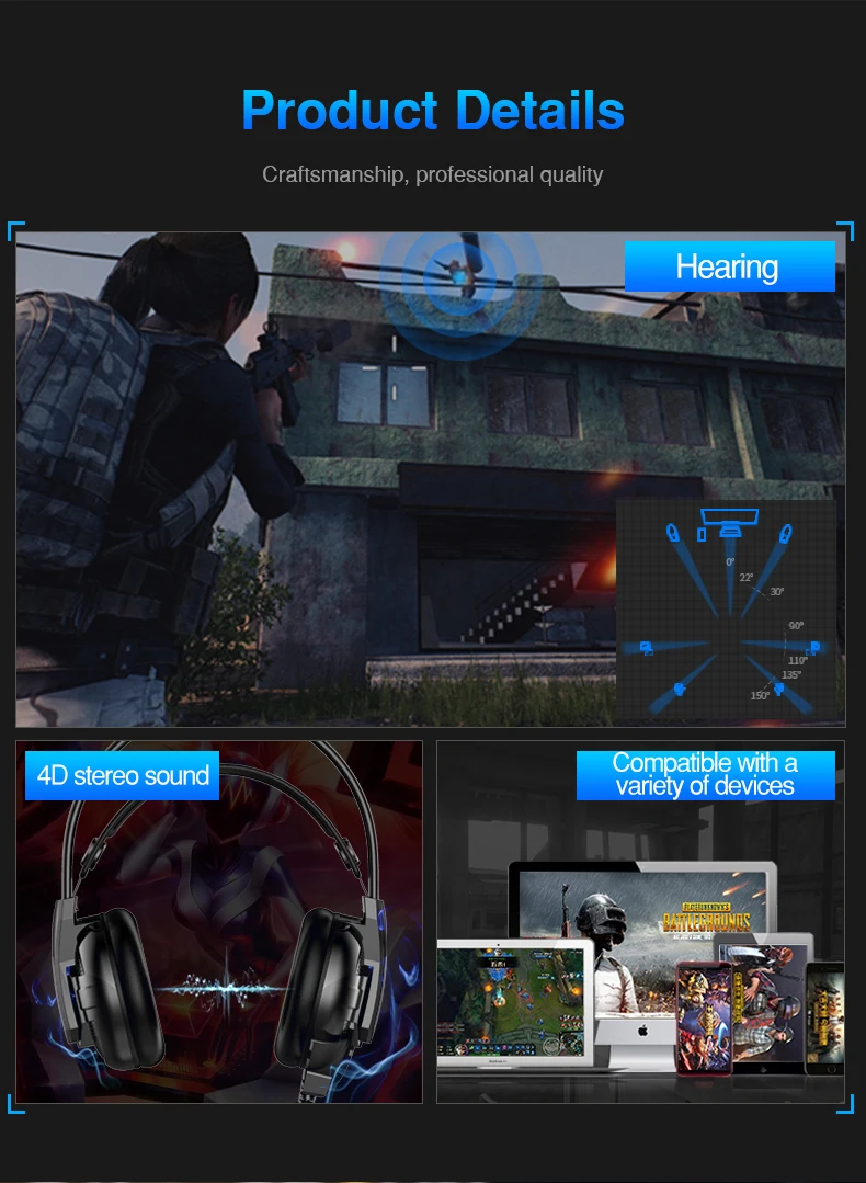 7.1 Channel USB Wired Gaming Headset Deep Bass Game Earphone Computer headphones with microphone led light headphones for PC (14)