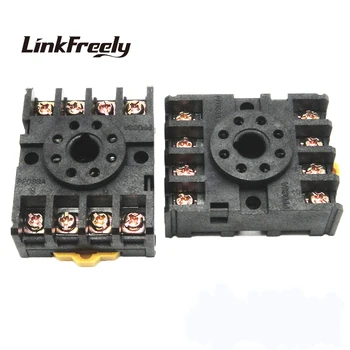

PF083A 10pcs Relay Socket Base 2NO+2NC 8 Pin Relay Mounting Base Relay Socket Holder For JTX-2C JQX-10F 2Z ST3P mini relay