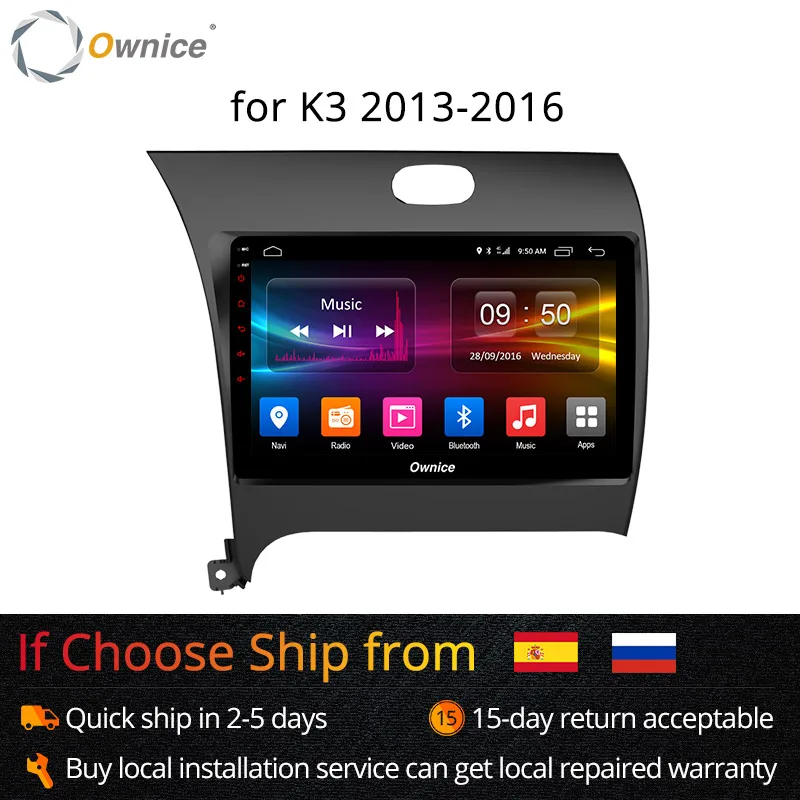 

Ownice K1 K2 Android 8.1 Octa core Car radio player DVD 2GB+32GB GPS Navi For Kia Cerato K3 Forte 2013 2014 2015 2016 4G