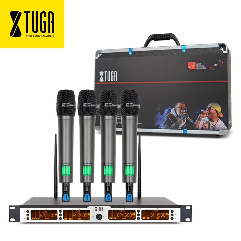 XTUGA SKM4000 4 *100 Channel Cordless Wireless Microphones
