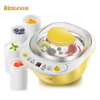 

1L Automatic Yogurt Machine Homemade Yogurt Rice Wine Natto Microcomputer Control Can Be Timed Send 4 Glass Split Cups