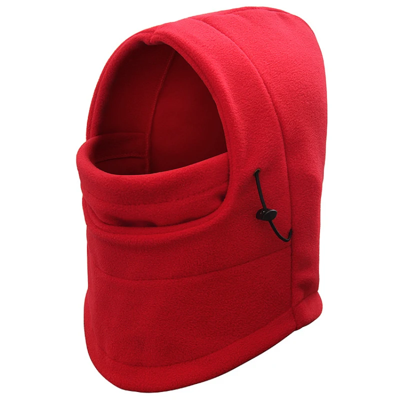 LASPERAL зимняя теплая шапка-бомбер, лыжная шапка с ушками-авиатором, маска для лица, шарф для мужчин и женщин, русский охотник, шапка, s - Цвет: red