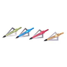 Pointes de flèche de chasse 110 Grains, arc composé, accessoires de tir à l'arc, 3 têtes de flèche en alliage inoxydable à lames tranchantes fixes