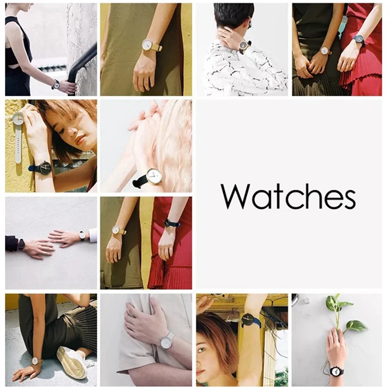 Women Watch Gray Contrast Leather Quartz Watch Women Watches Lovers Unisex Casual Ladies Wrist Watch Clock Relogio Feminino