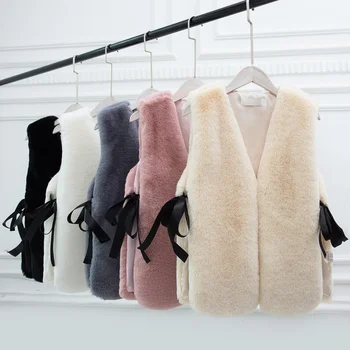 

Autumn Winter Fur Vest Women Chalecos Sleeveless Short Faux Rabbit Fur Vest Coat Women Jacket Warm Waistcoat Winter Jacket C5698