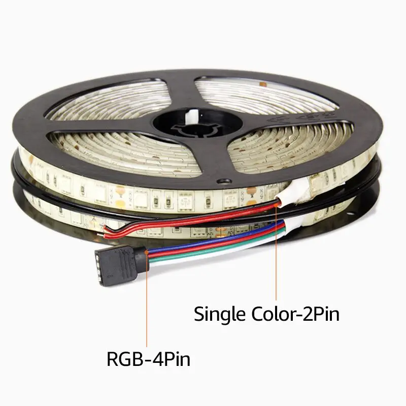 Goodland светодиодная лента света RGB 5 м DC12V 60leds/M IP65 Водонепроницаемый SMD5050 один Цвет гибкие светодиодные ленты для украшение дома