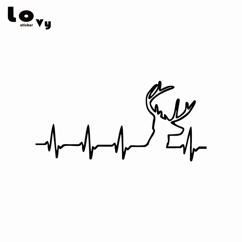 

Creative Deer Heartbeat Buck Hunting Car Truck Window Sticker/Decal