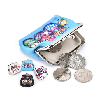 

1PCS Women Fashion Purse Lovely Owl Pattern Printing Hasp Small Wallet Women Cute Coin Purse Wallet