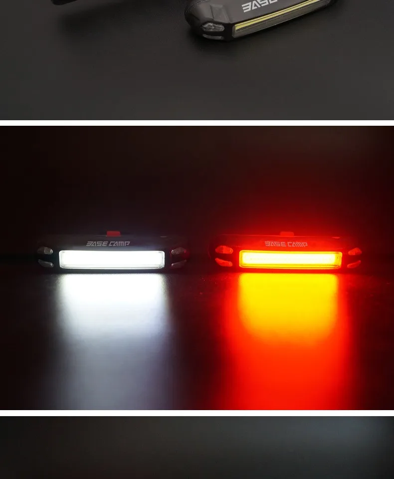 Excellent BaseCamp Cycling Taillight Bright Front Lights USB Rechargeable Mountain Bike Lights Bicycle Accessories Warning Light White Red 7