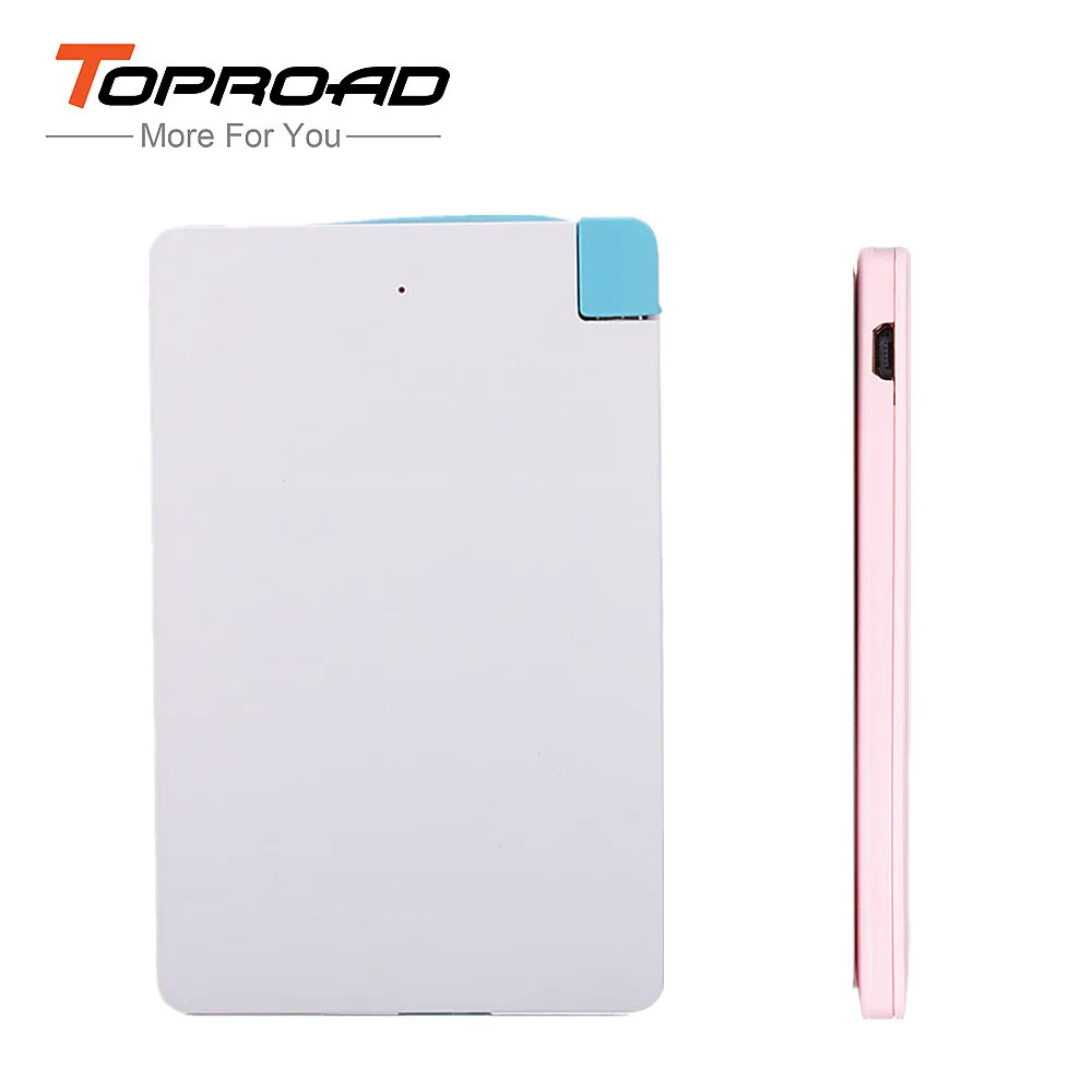 Ultra Thin Power Bank 2600mAh External Battery Portable Charger Powerbank carregador portatil For iPhone 5 5s 6 Android Phones