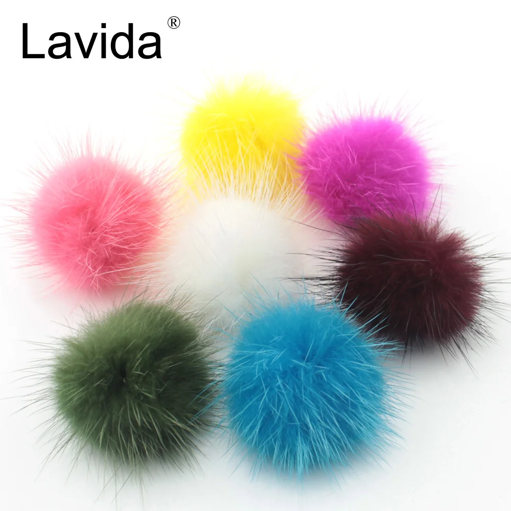 

Lavida F19 100pcs Genuine Mink Fur Ball/Fur Pom Pom/DIY Necklace Earrings Ring Caps Hat Phone Materials/Jewelry Accessories