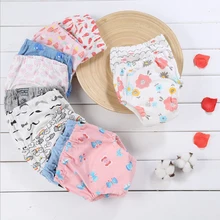 6 слоев утолщенного хлопка, Многоразовые водонепроницаемые штаны, детские подгузники, детское нижнее белье