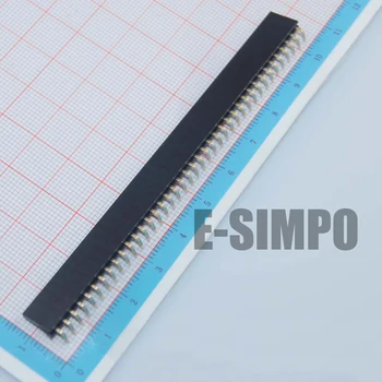 

20pcs/lot 2.54mm 1*40P Female Header,90D, PH8.5 Single Row,Right Angle, High Quality,Gold-Plated,Free Shipping!