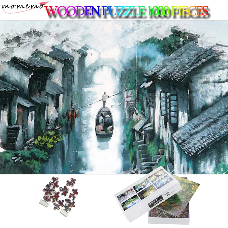 Momemo Chinese Scenery Wooden Puzzle Adults 1000 Pieces Beauty Chinese Landscape Jigsaw Puzzle 50 75cm 2d Puzzles Toys For Adult Puzzles Aliexpress