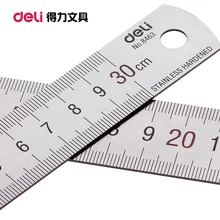 Двойная сторона Нержавеющая сталь 30 см 12 дюймов метрическая система мер линейка прямая Инструмент Офис Школа Студент инженерный чертёж DM006