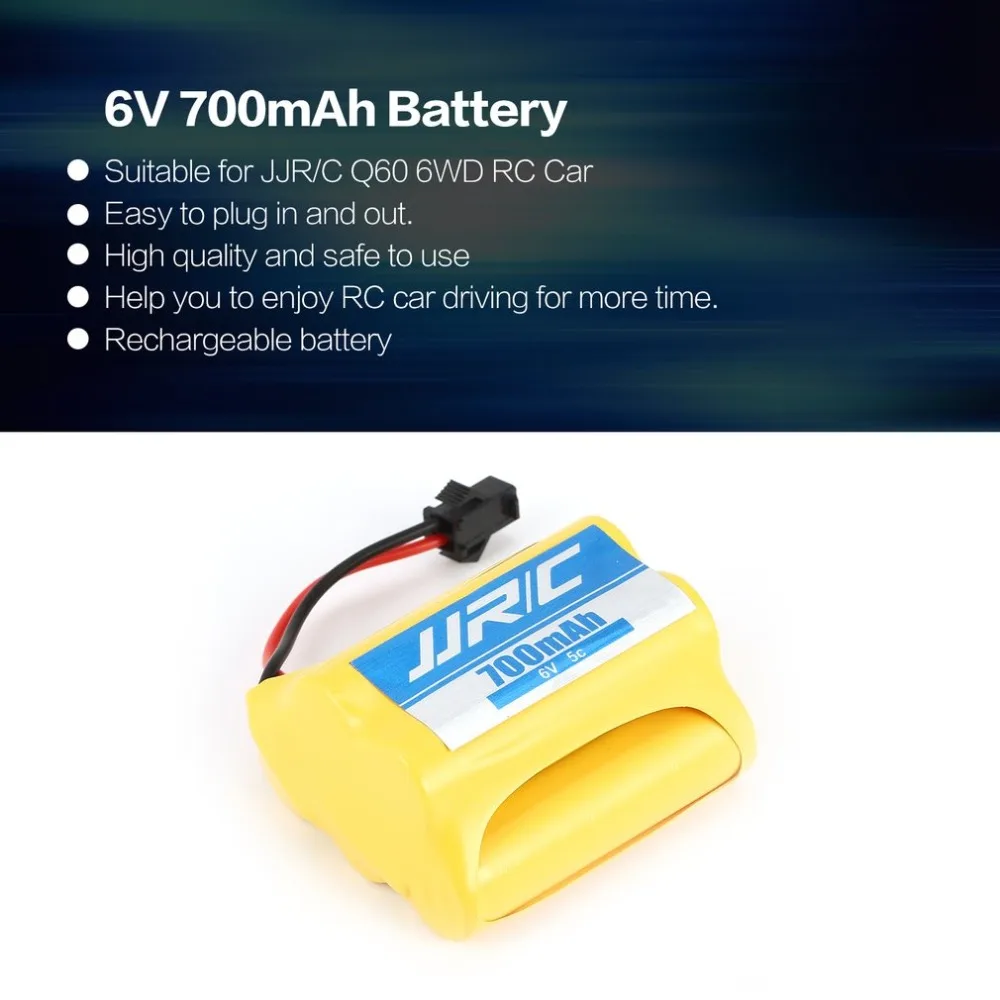 

Original JJR/C Q61-04 6V Q60-15 600mAh 700mAh Rechargeable Battery for JJR/C Q61 4WD RC Car Component Spare Parts Accessories