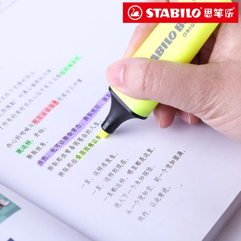 Немецкая ручка маркер STABILO 70 боссов 2 мм 5 с наклонным наконечником для рисования