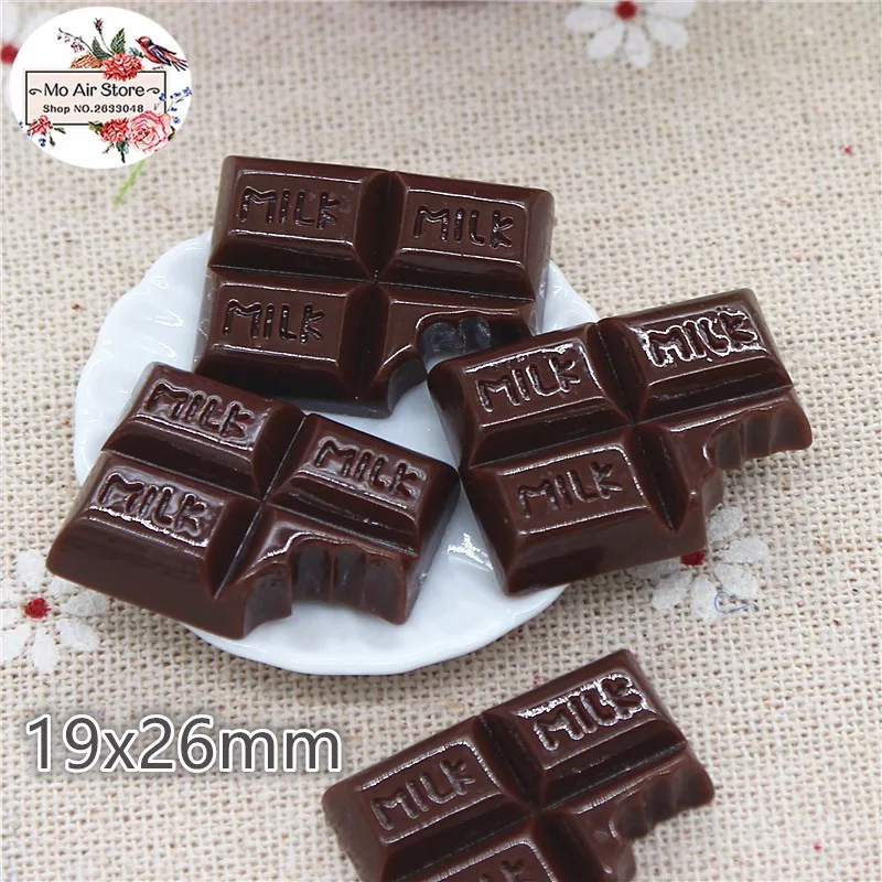 Миниатюрная еда шоколад сладкие конфеты 10 шт 19x26 мм Смола Flatback Кабошон Художественное Украшение Шарм Ремесло