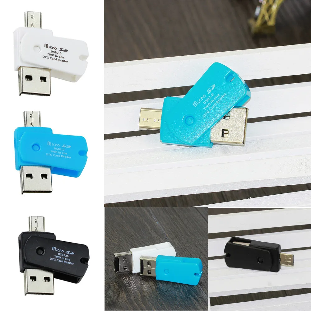 OTG Micro USB к USB 2,0 Micro SD TF кард-ридер адаптер для Android телефон внешний портативный USB SD кард-ридер Suppion# yl