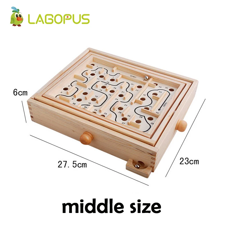 Billig Drehknopf Holz Labyrinth Bord Spiel Ball In Labyrinth Puzzle Handarbeit Spielzeug Kinder Pädagogisches Spielzeug Roll Perlen Für kinder