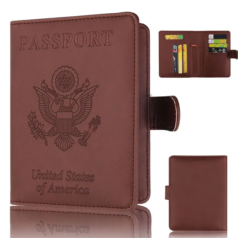 Путешествия ID карты бумажник Организатор Обложка для паспорта Чехол протектор инструмент Обложка для паспорта кожаный чехол кредитные