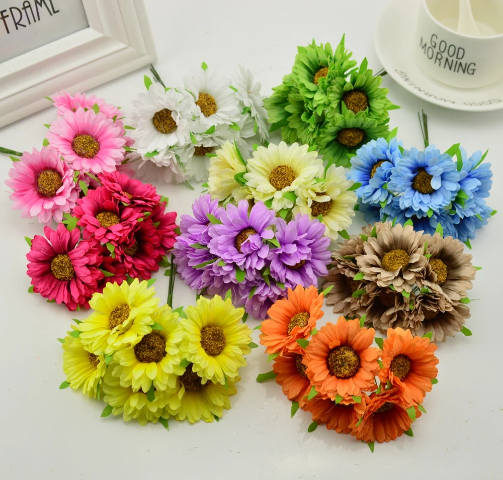 Венок ручной работы gerbera для домашнего сада, 6 шт., материал для изготовления венков, украшения свадебного банкета, искусственные ножницы для цветов|diy wreath|artificial flowersdecorative artificial flower | АлиЭкспресс