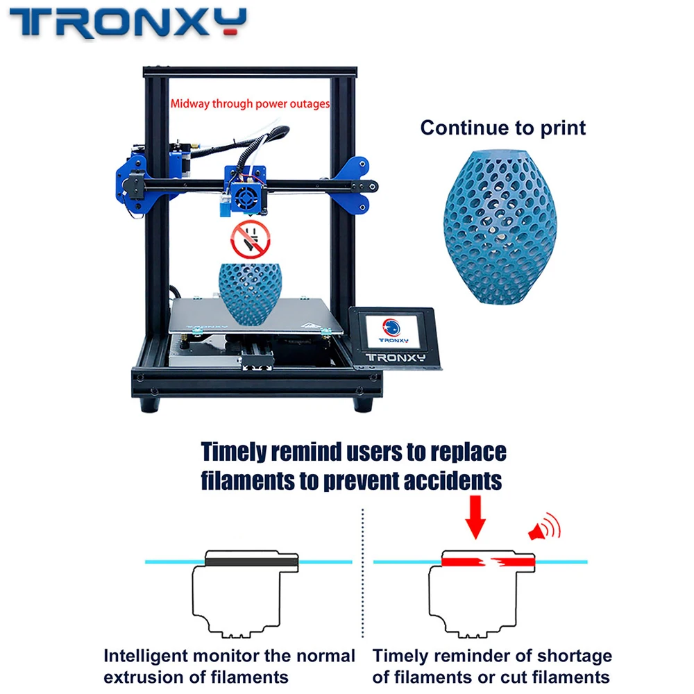 TRONXY 3d Принтер Комплект XY-2 Pro Модернизированный быстрый нагрев авто уровень нити выбейте детектор быстро собрать FDM большой размер печати