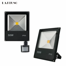 LATTUSO Motion Sensor Led Flood Light 10W 20W 30W 50W Wall Washer Lamp IP65 Waterproof 220V Outdoor Spotlight Floodlight