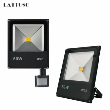 

LATTUSO Motion Sensor Led Flood Light 10W 20W 30W 50W Wall Washer Lamp IP65 Waterproof 220V Outdoor Spotlight Floodlight