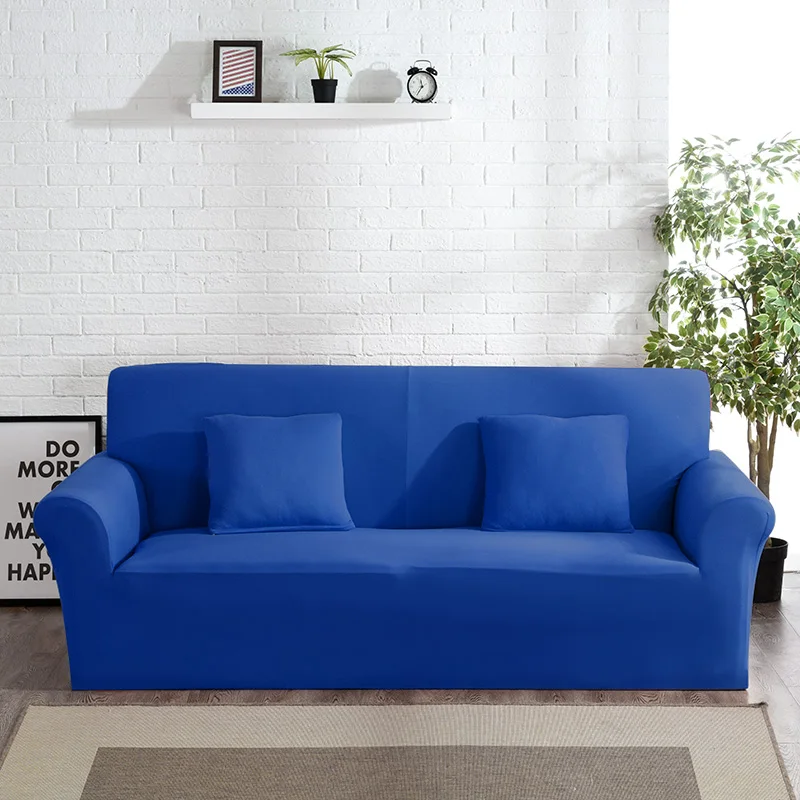 Высокая Класс Крышка для мебели диван кресло современный Гостиная чехол для дивана из стрейчевого эластичного материала диване чехол из хлопка на возраст от 1/2/3/4 местный - Цвет: Blue
