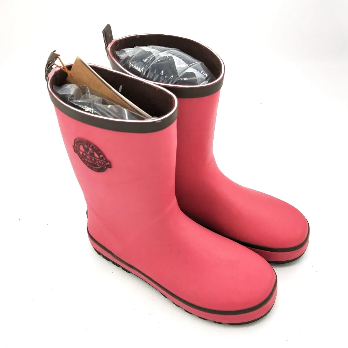 

2018 New Style Student Red Senior kids Rain Boots with Water Shoes Leather Texture Rubber Rain Shoe Sleeves Boot for Women