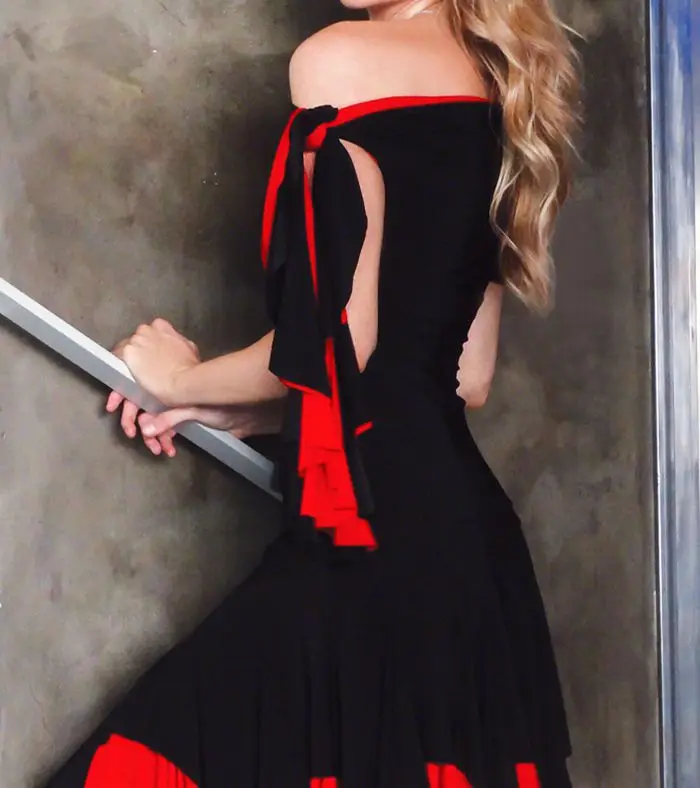 

Fashion Latin Dance Dress Lady Flamenco Sexy Top Beyonce Costume Ballroom Dance Dress Women Latina Regata Feminina