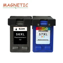 Magnetic Compatible ink cartridge for hp 56 57 Deskjet 5150 450CI 5550 5650 7760 9650 PSC 1315 2110 2210 2410 printer For HP56