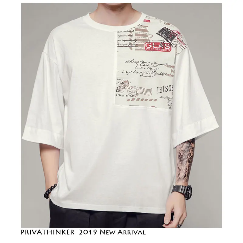 Privathinker мужские цветные блочные уличные футболки 2019 летние s забавные Harajuku