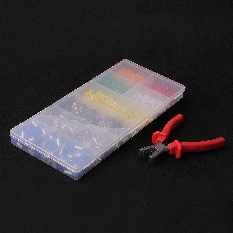 

800Pcs Insulated Car Cable Wire Terminals Crimp Connector Kit AWG 23-10 w/ Plier