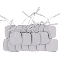 100 шт./лот многоразовые самоклеющиеся электродные подушечки для EMS/Tens стимулятор мышц нерва физиотерапия массажер для тела 5*5 см 2 мм разъем