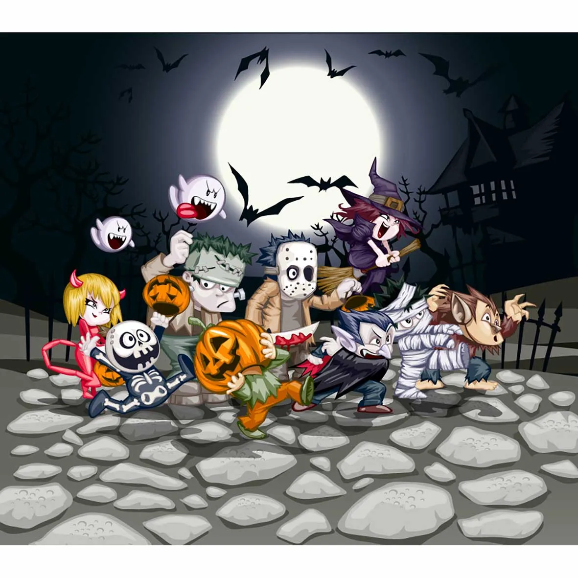 Allenjoy Fotografi Latar Belakang Kartun Zombie Lucu Malam Anak Baru Allenjoy Fotografi Latar Belakang Kartun Zombie Lucu Malam Anak Baru