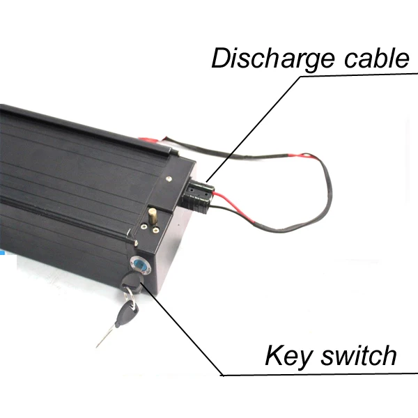 Clearance rear rack 36v 40ah electric bicycle battery 36v 40Ah ebike li ion battery with Power lights+Tail lights For Sanyo cell 8