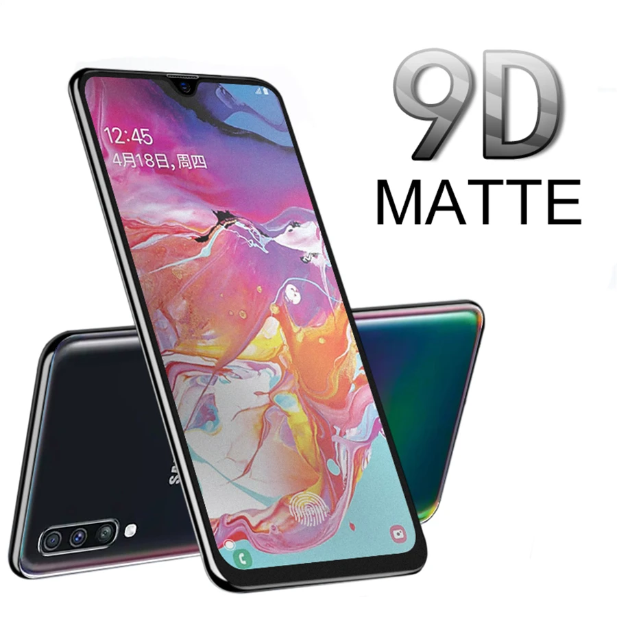 9D полностью проклеенное матовое стекло для samsung Galaxy A50, Защитное стекло для Galaxy A70 A40 A30 A 50 70 40 30 20, игровая пленка с защитой от пота